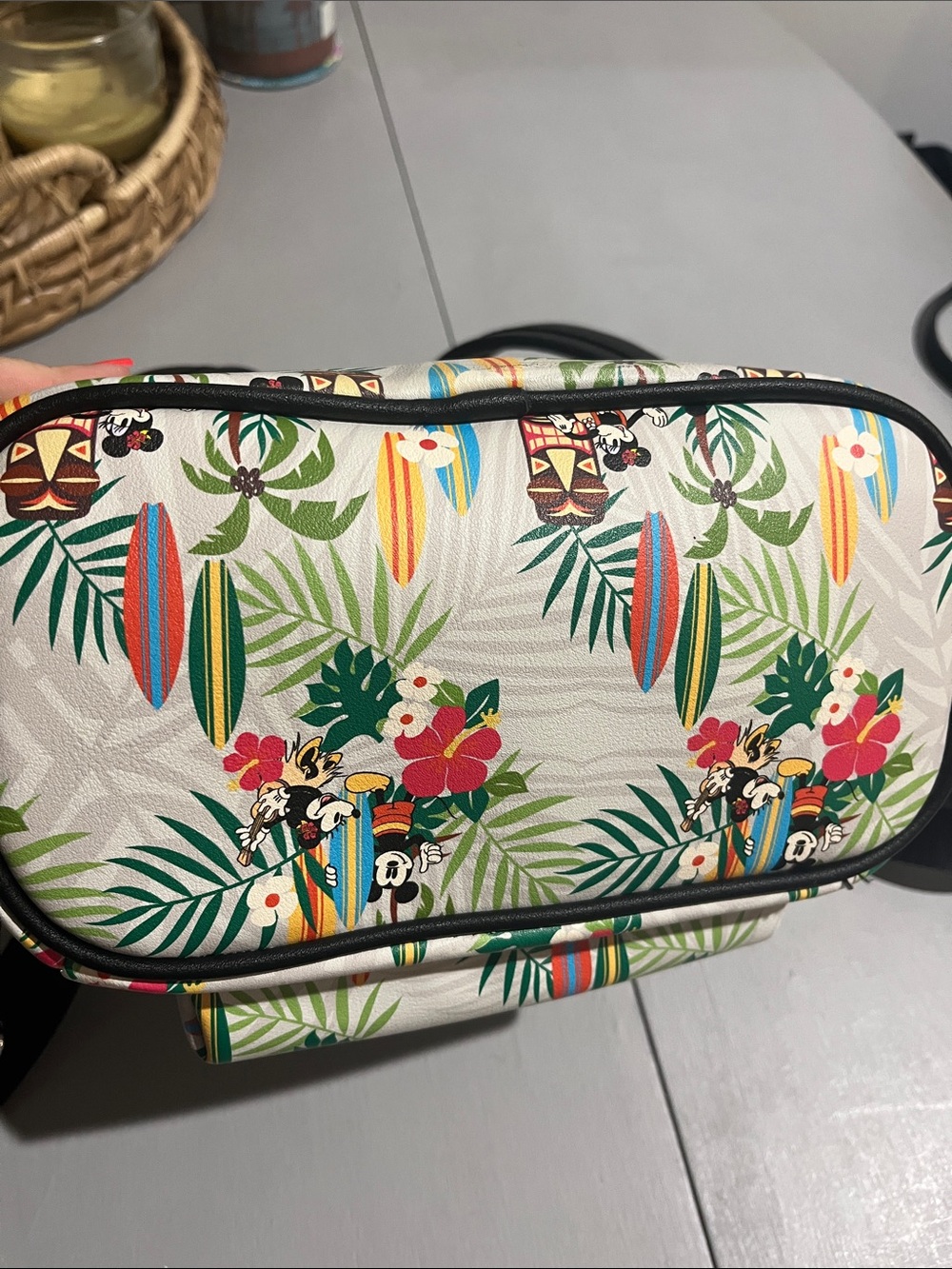 Loungefly White Tropical Mickey Surf Mini Backpack - Picture 9 of 11